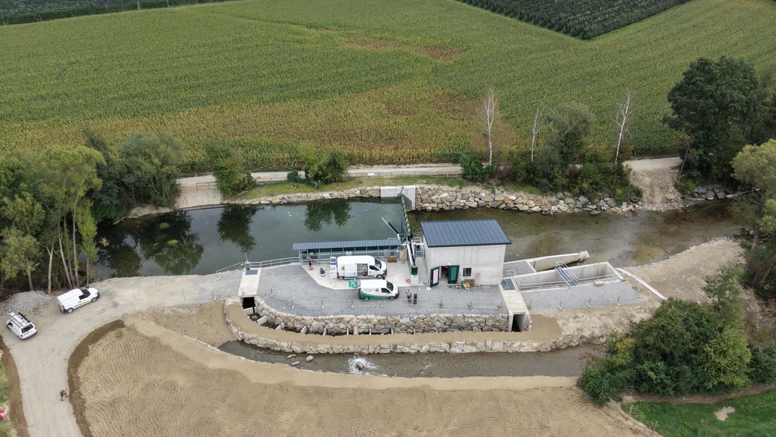 Fertiggestelltes KW Kulmmühle an der Feistritz