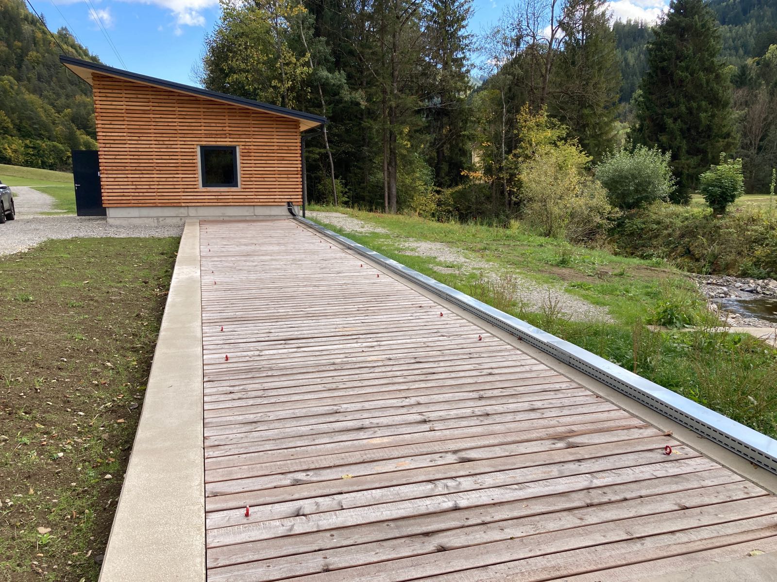 Entsanderbauwerk und Rechenhaus KW Gamsbach
